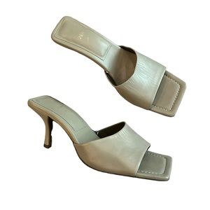 Zara green slip on heels!